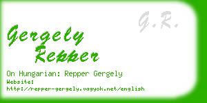 gergely repper business card